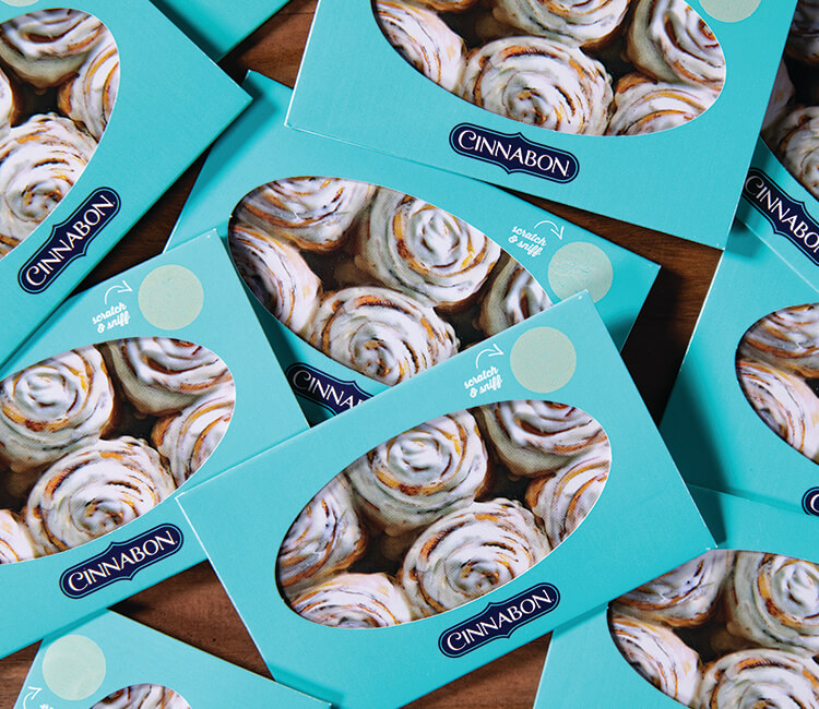 Cinnabon packaging.